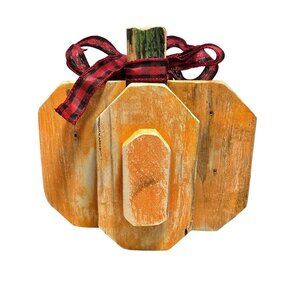 Handmade Wood Pumpkin Fall Harvest and Halloween Home Table Decor Rustic Finish
